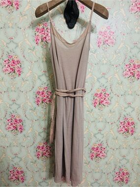 NWT dress USA 🇺🇸 Made VINTAGE ADJUSTABLE spaghetti strap SOFT fully lined skirt